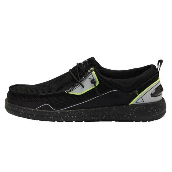 Hey Dude Shoes Men's Wally Storm Black Neon