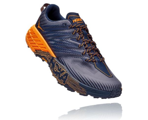 HOKA ONE ONE Speedgoat 4 for Men Black Iris / Bright Marigold