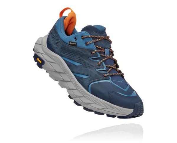 HOKA ONE ONE Anacapa Low GORE-TEX for Men Outer Space / Real Teal - Click Image to Close
