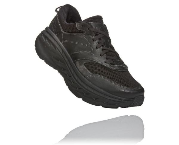 All Gender Bondi Leather Road Running Shoe Black / Raven