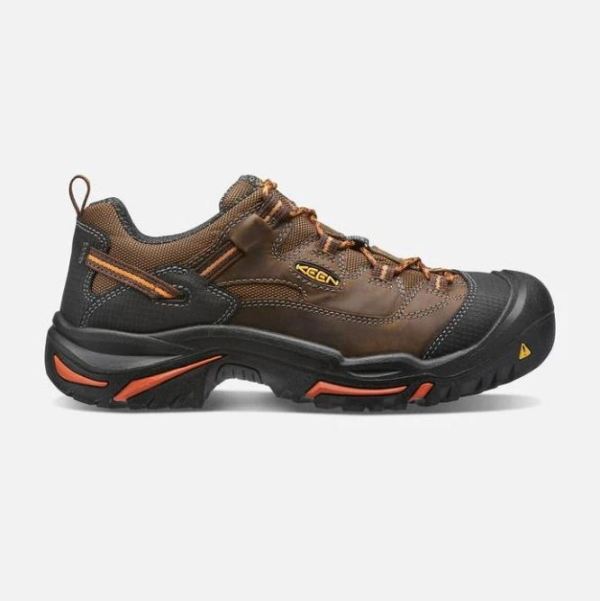 Keen Shoes | Men's Braddock Low (Soft Toe)-Cascade/Orange Ochre