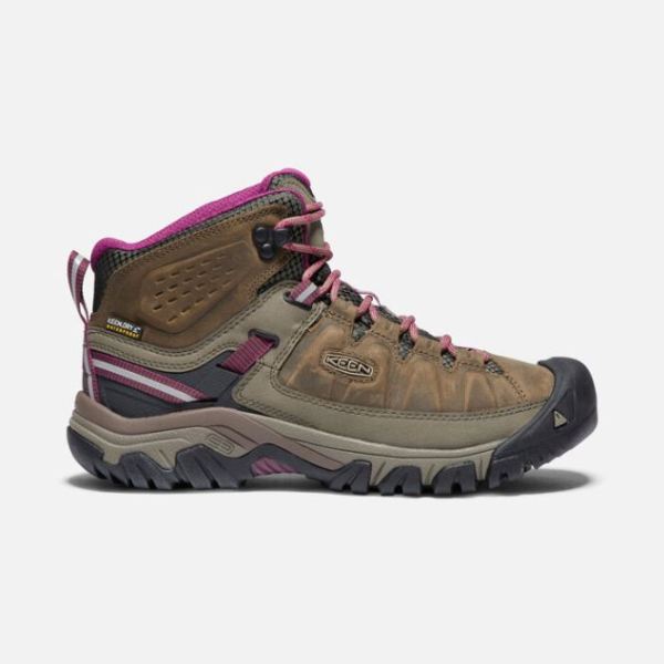 Keen Shoes | Women's Targhee III Waterproof Mid-WEISS/BOYSENBERRY