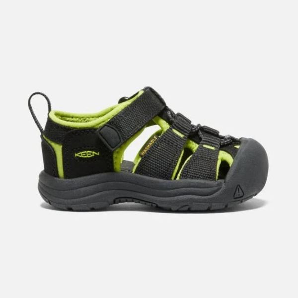 Keen Shoes | Toddlers' Newport H2-BLACK/LIME GREEN
