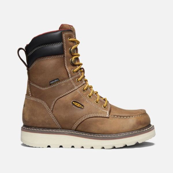 Keen Shoes | Women's Cincinnati 8" Waterproof Boot (Soft Toe)-Belgian/Sandshell