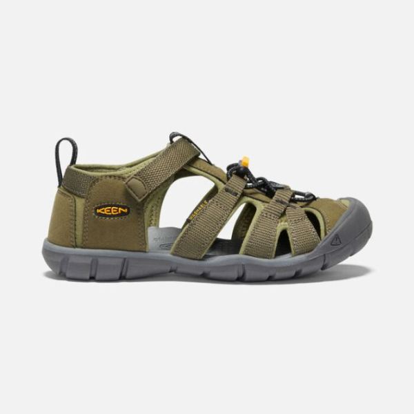 Keen Shoes | Big Kids' Seacamp II CNX-Military Olive/Saffron