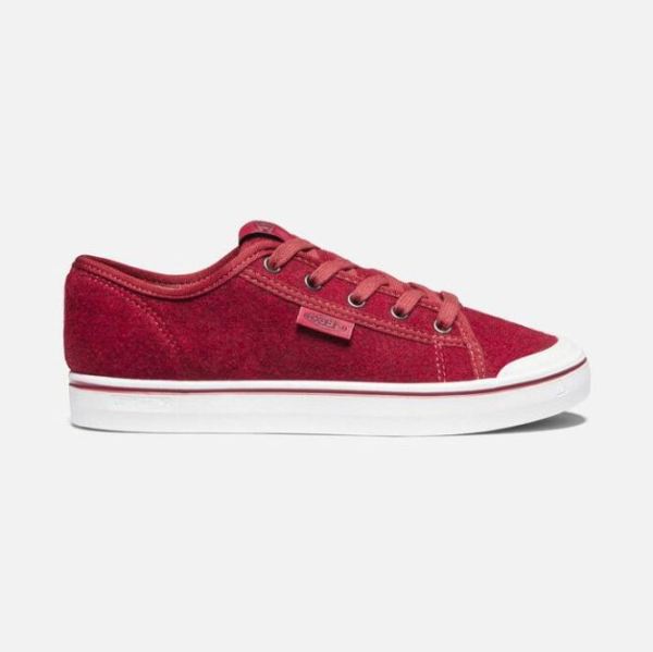 Keen Shoes | Women's Elsa Lite Felt Sneaker-Red Felt/Vapor