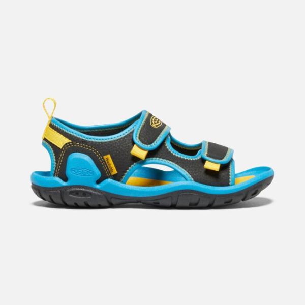 Keen Shoes | Big Kids' Knotch Creek Open-Toe Sandal-Black/Vivid Blue