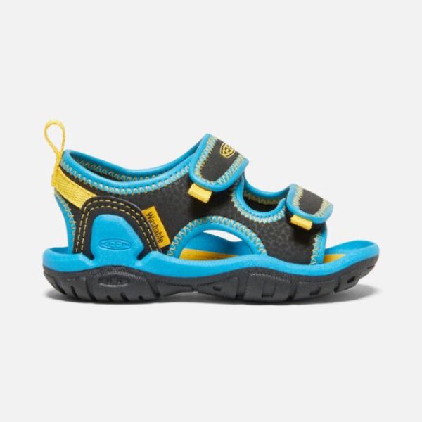 Keen Shoes | Toddlers' Knotch Creek Open-Toe Sandal-Black/Vivid Blue