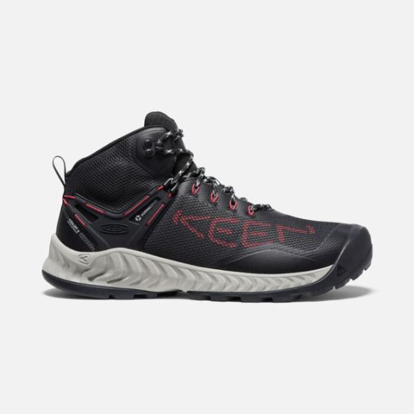 Keen Shoes | Men's NXIS EVO Waterproof Boot-Black/Red Carpet