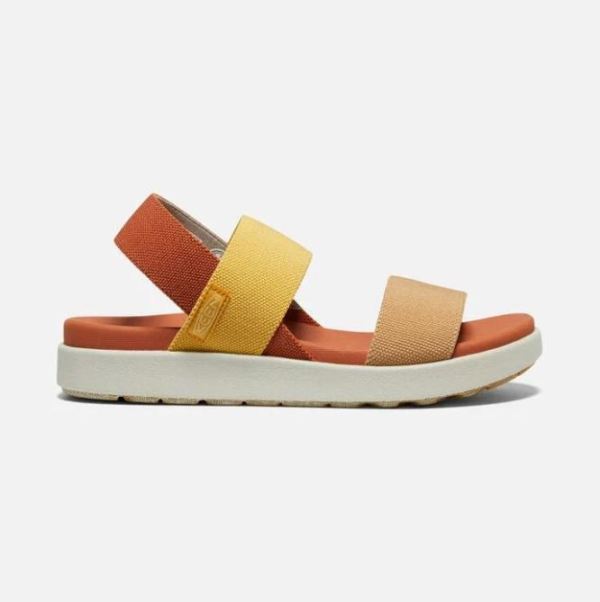 Keen Shoes | Women's Elle Backstrap Sandal-Fossil Orange/Silver Birch - Click Image to Close