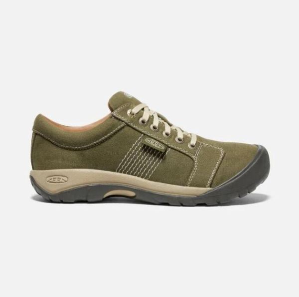 Keen Shoes | Men's Austin Canvas-Military Olive/Safari