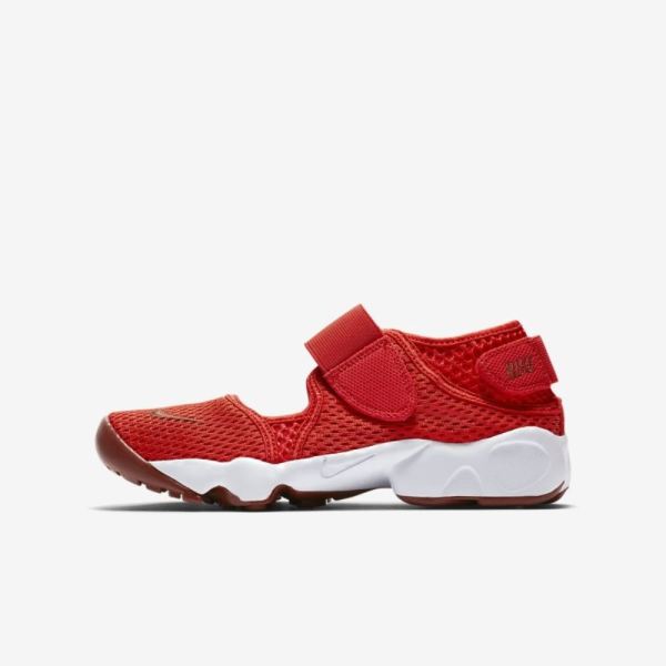 Kids Nike Air Rift | Habanero Red / White / Mars Stone