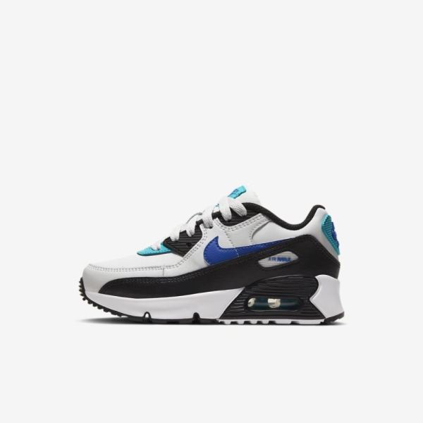 Kids Nike Air Max 90 | Light Smoke Grey / White / Pink / Metallic Silver