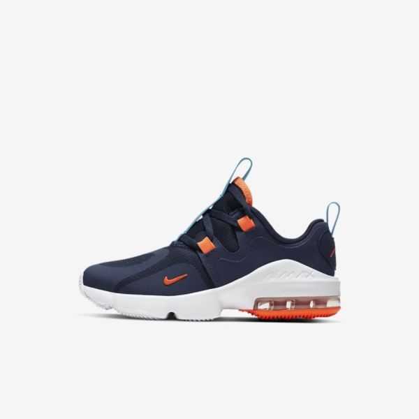 Kids Nike Air Max Infinity | Midnight Navy / Laser Blue / White / Hyper Crimson