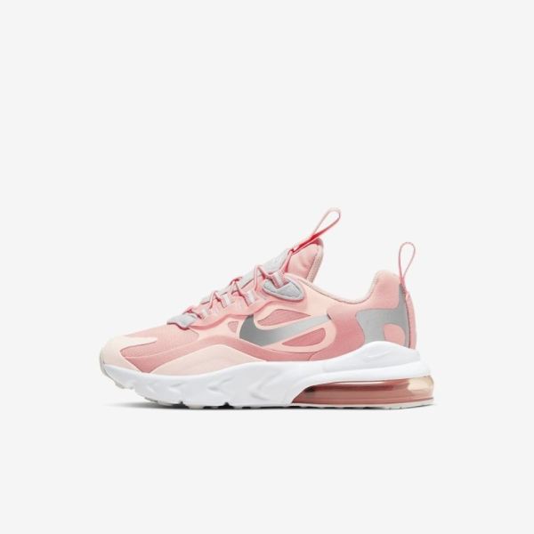 Kids Nike Air Max 270 RT | Bleached Coral / White / Echo Pink / Metallic Silver