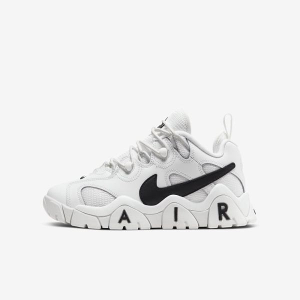 Kids Nike Air Barrage Low | Summit White / Black