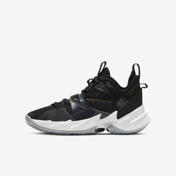 Jordan 'Why Not ' Zer0.3 | Black / White / Metallic Gold