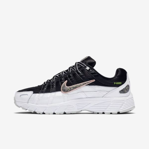 Kids Nike P-6000 SE | Black / White / Coral Stardust / Multi-Colour