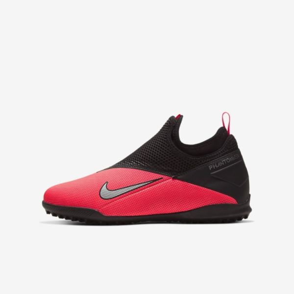 Kids Nike Jr. Phantom Vision 2 Academy Dynamic Fit TF | Laser Crimson / Black / Black / Metallic Silver