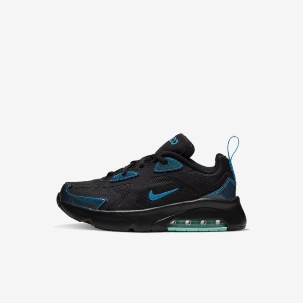 Kids Nike Air Max 200 | Black / Aurora / White / Blue Hero