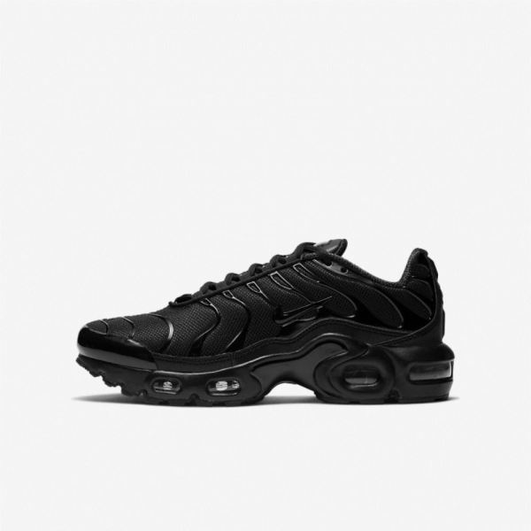 Kids Nike Air Max Plus | Black / Black / Black - Click Image to Close