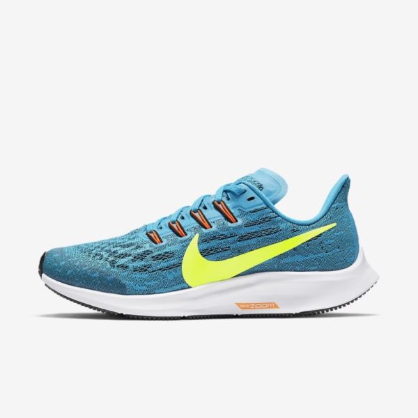 Kids Nike Air Zoom Pegasus 36 | Laser Blue / Black / Hyper Crimson / Lemon Venom