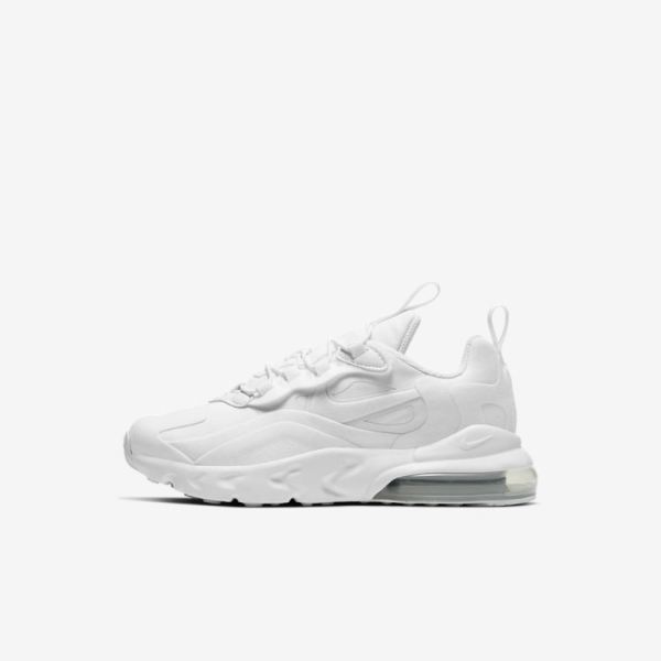 Kids Nike Air Max 270 RT | White / Metallic Silver / White / White