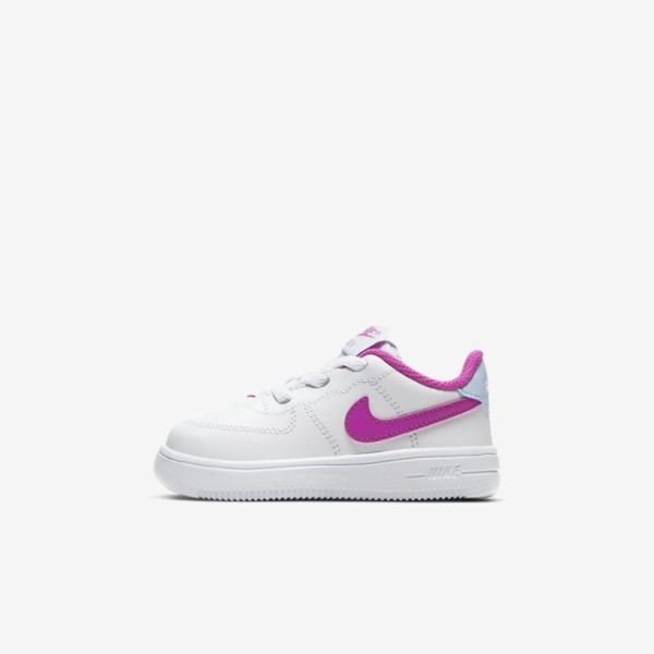 Kids Nike Force 1 '18 | White / Hydrogen Blue / Fire Pink
