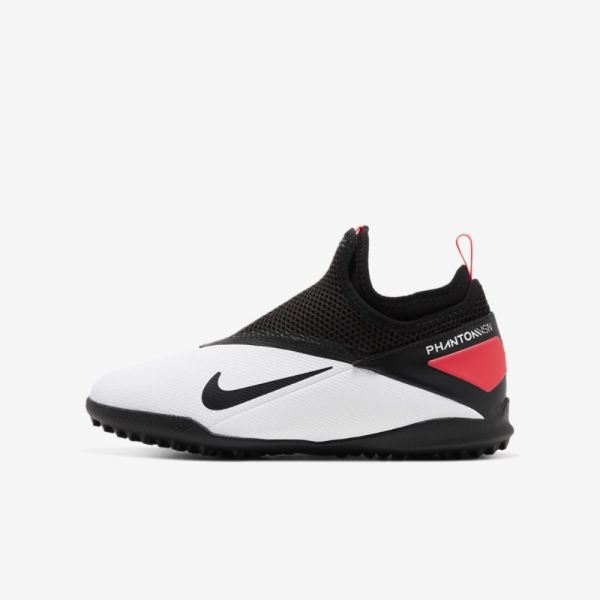 Kids Nike Jr. Phantom Vision 2 Academy Dynamic Fit TF | White / Laser Crimson / Black