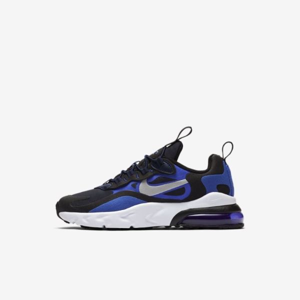 Kids Nike Air Max 270 RT | Midnight Navy / Racer Blue / Black / Metallic Silver