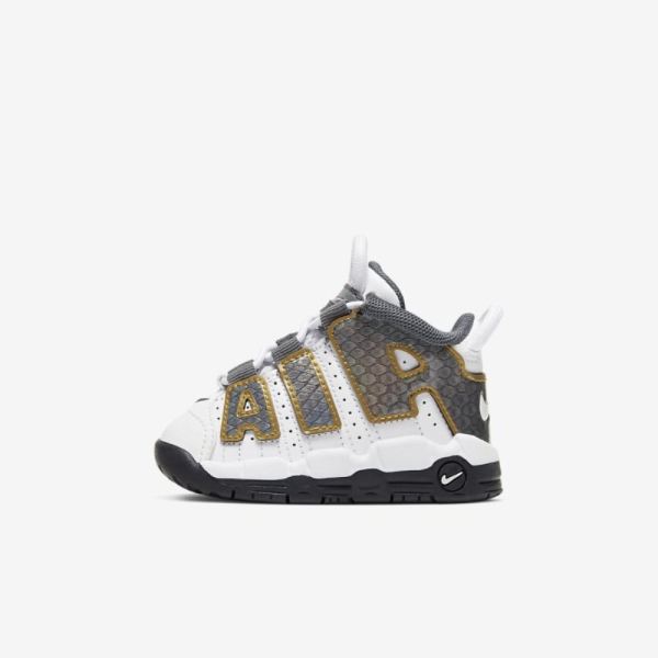 Kids Nike Air More Uptempo SE | White / Anthracite / Metallic Gold / White