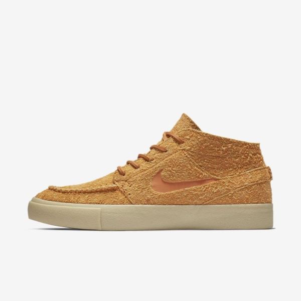 Nike SB Zoom Stefan Janoski Mid Crafted | Cinder Orange / Team Gold / Team Crimson / Cinder Orange