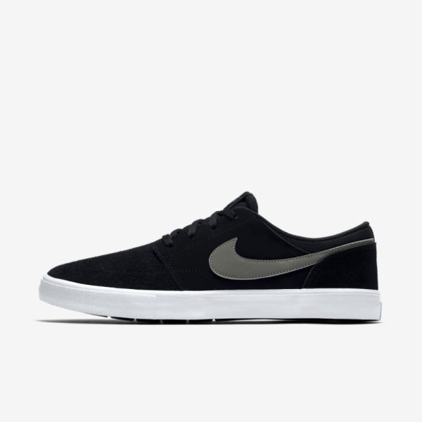 Nike SB Solarsoft Portmore II | Black / White / Dark Grey