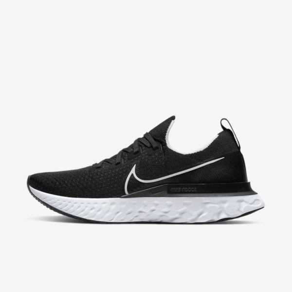 Nike React Infinity Run Flyknit | Black / Dark Grey / White