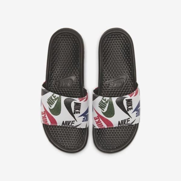 Nike Benassi JDI | Black / White / Multi-Colour / Black