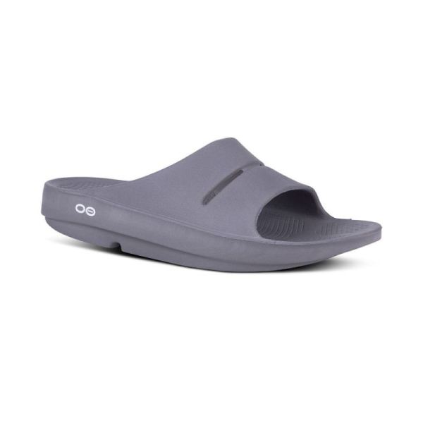 OOFOS SHOES MEN'S OOAHH SLIDE SANDAL - SLATE