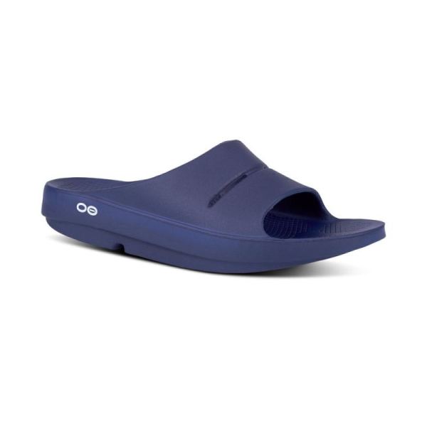 OOFOS SHOES MEN'S OOAHH SLIDE SANDAL - NAVY