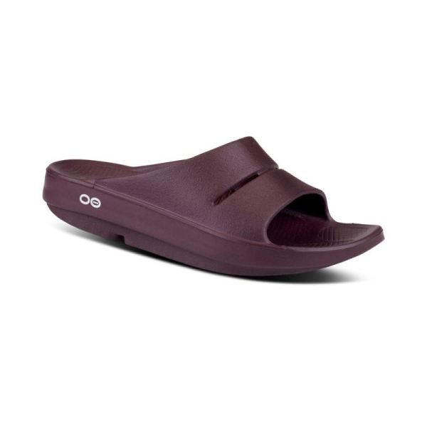 OOFOS SHOES MEN'S OOAHH SLIDE SANDAL - CABERNET