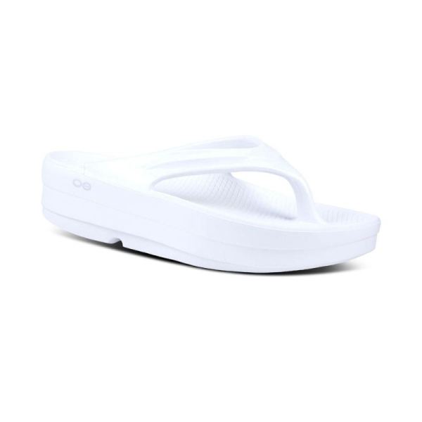 OOFOS SHOES WOMEN'S OOMEGA OOLALA SANDAL - WHITE