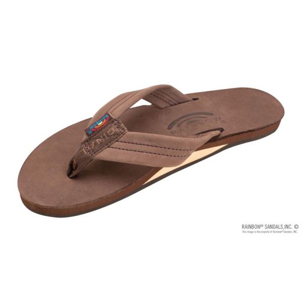 Rainbow | Women's Single Layer Arch Support Premier Leather with 1" Strap-eXpresso
