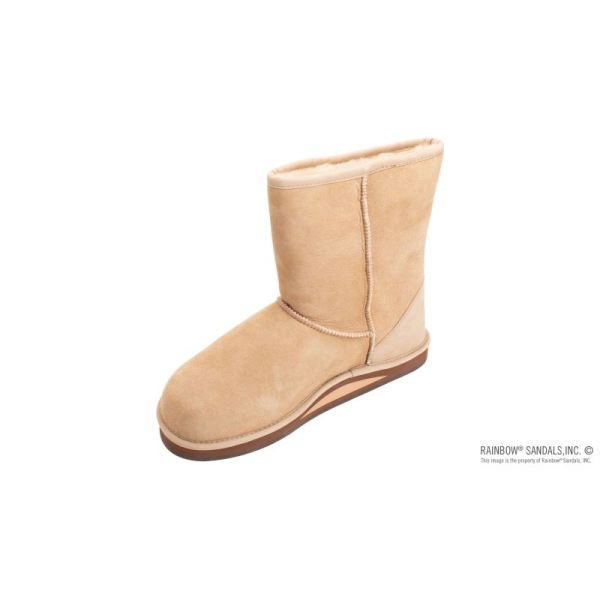 Rainbow | Men's Leather Sheepskin Boot-Sand