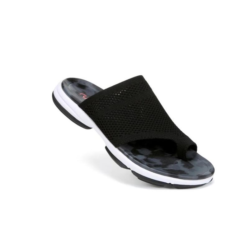 Ryka | Desi Sandal-Black Marbled Fabric