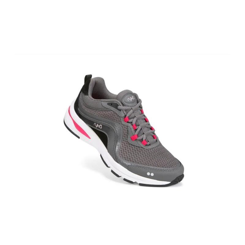 Ryka | Belong Walking Shoe-Grey/Pink Leather