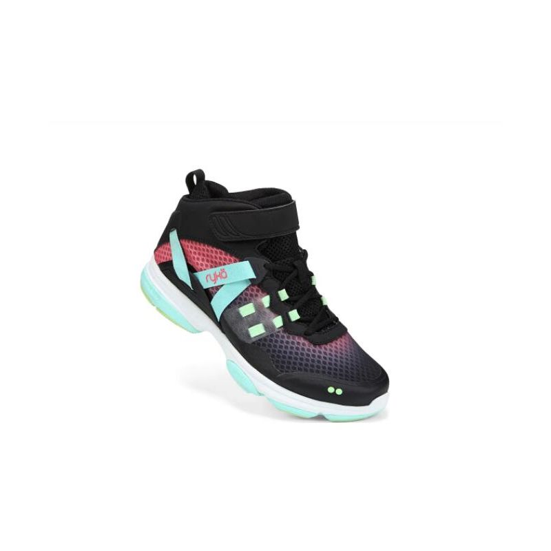 Ryka | Devotion XT Mid Top Training Shoe-Black/Mint