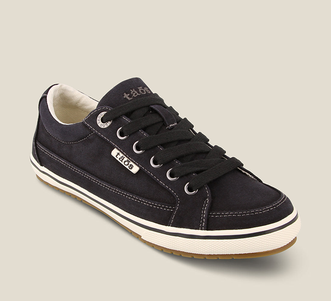 Taos Sneakers Women's Moc Star-Black Distressed | Free Shipping