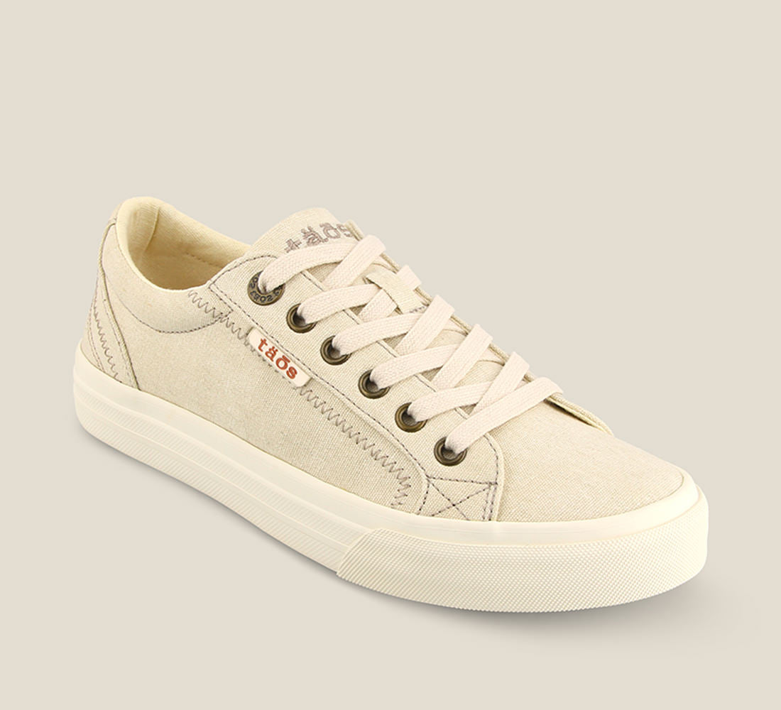 Taos Sneakers Women's Plim Soul-Beige Wash Canvas | Free Shipping