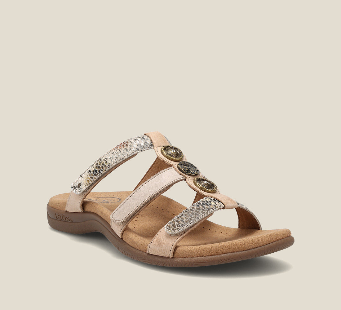 Taos Sandals Women's Prize 4-Taupe Snake Multi | Free Shipping