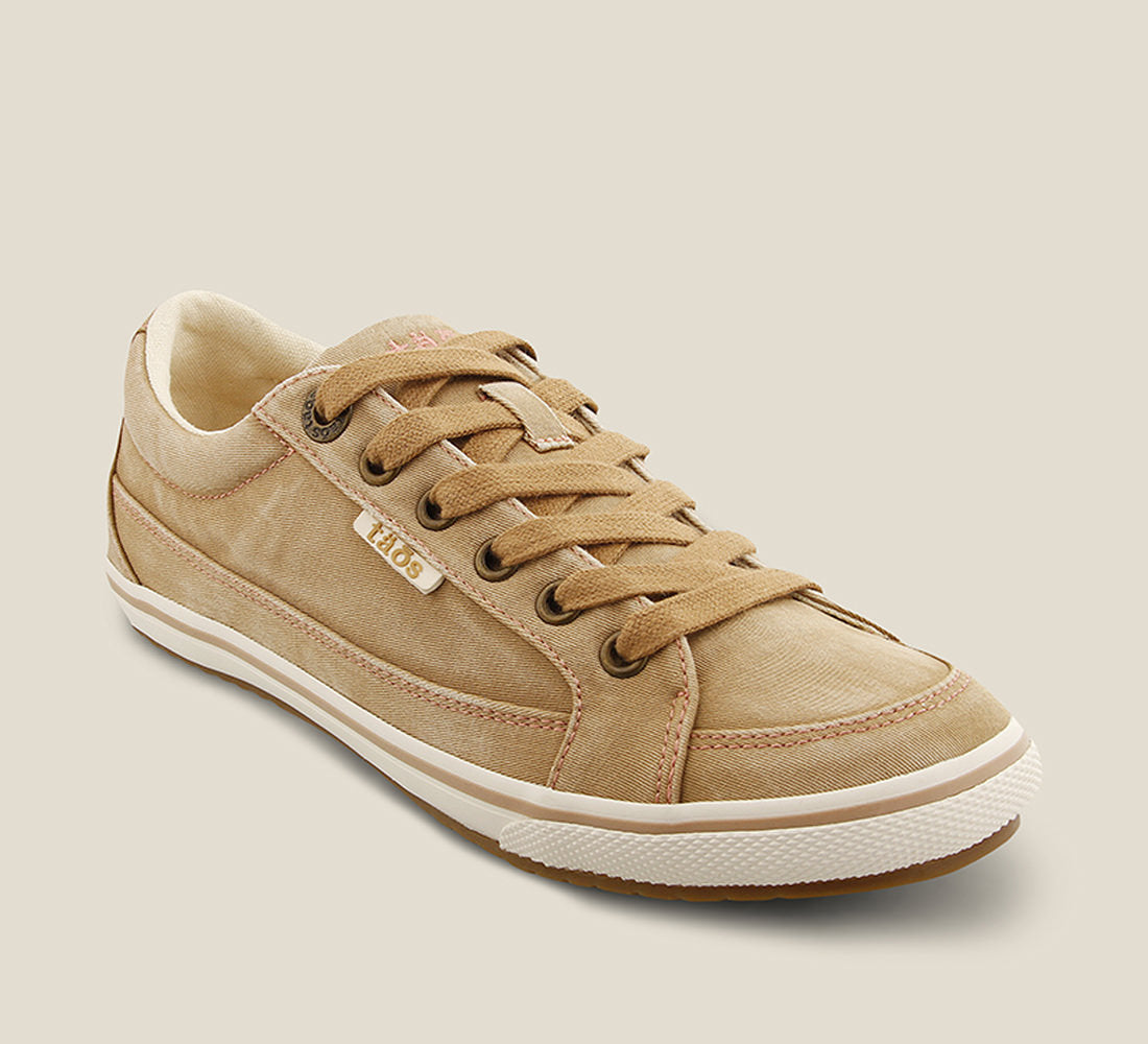 Taos Sneakers Women's Moc Star-Tan Distressed | Free Shipping