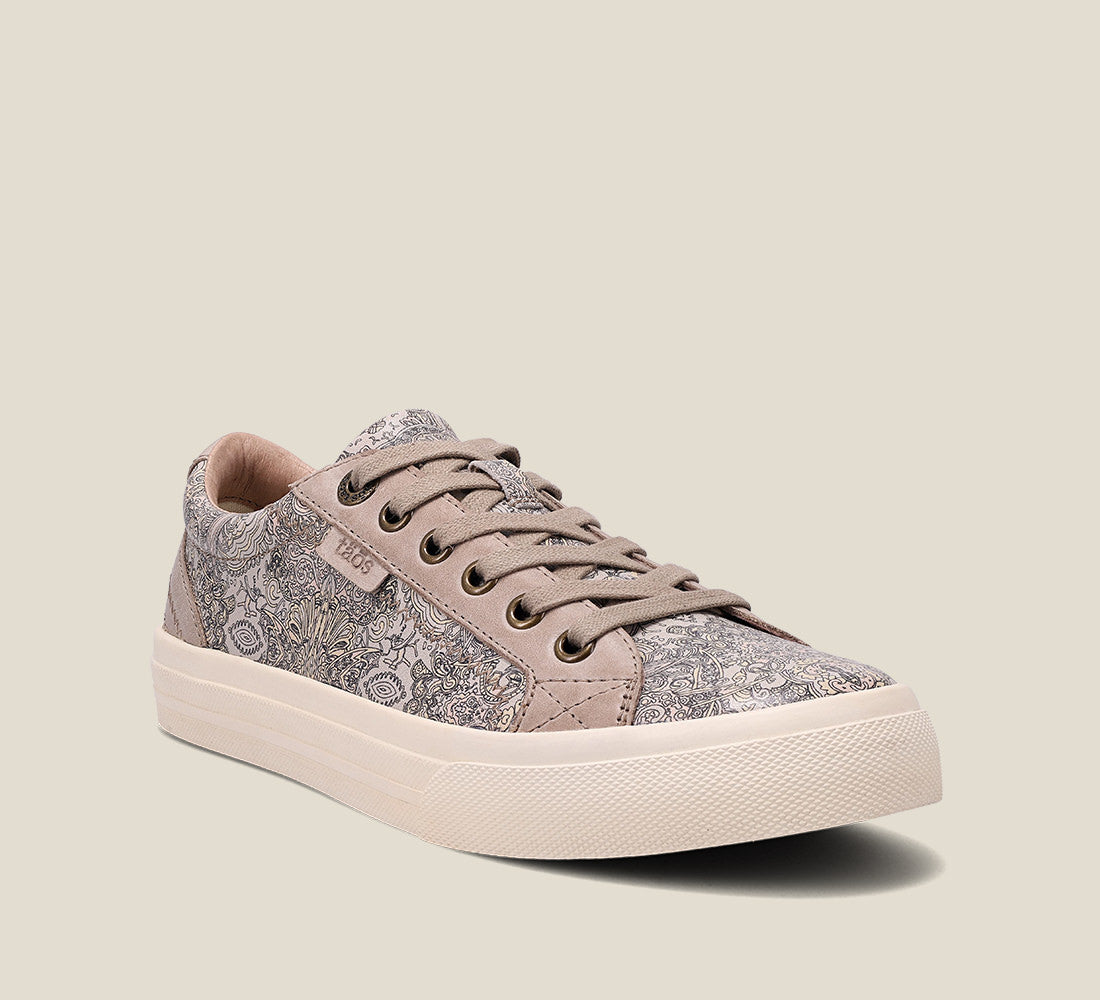 Taos Sneakers Women's Plim Soul Lux-Taupe Paisley Multi | Free Shipping