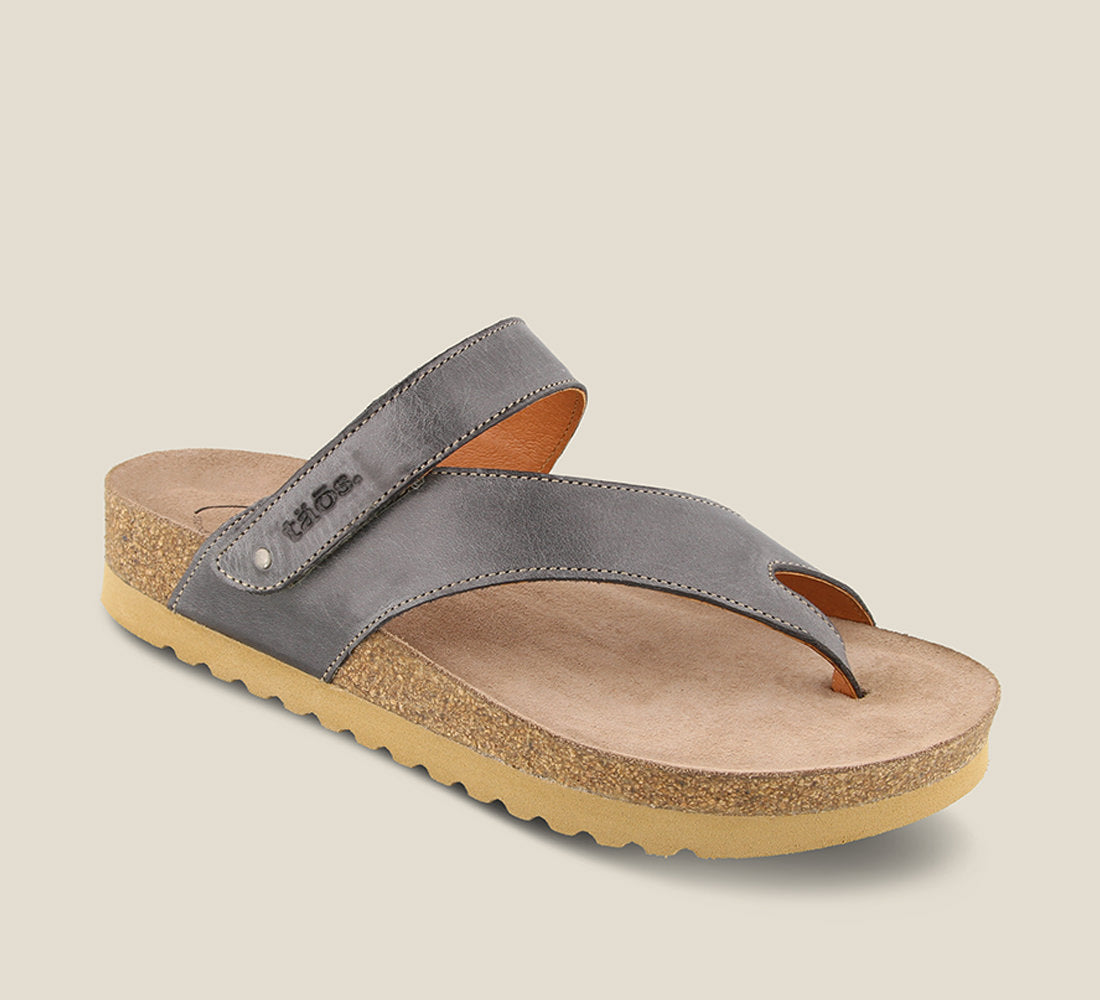 Taos Sandals Women's Lola-Steel Leather | Free Shipping